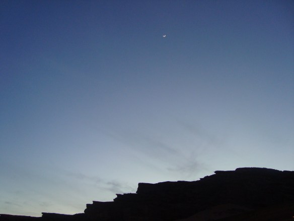 New moon over the Middle East - April 2009 - Photo Sherry Ann